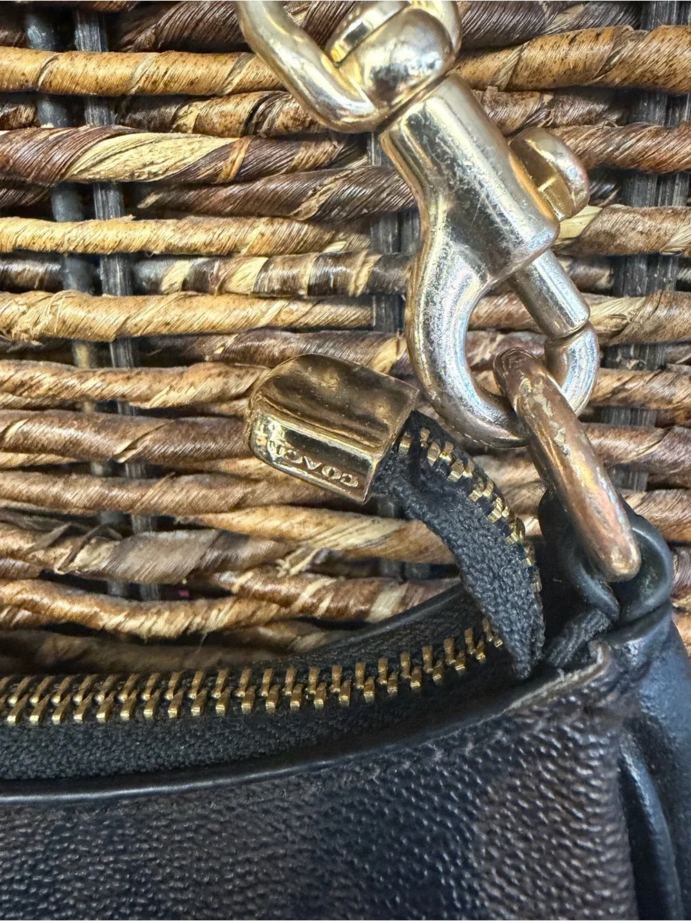 Coach-Teri Bag,Brown Signature Shoulder Bag w/Gold Hardware and matching wallet